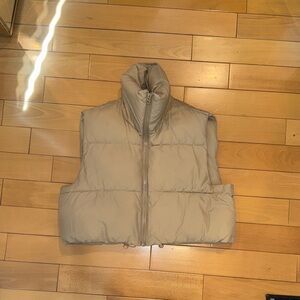 Tan Puffer Vest